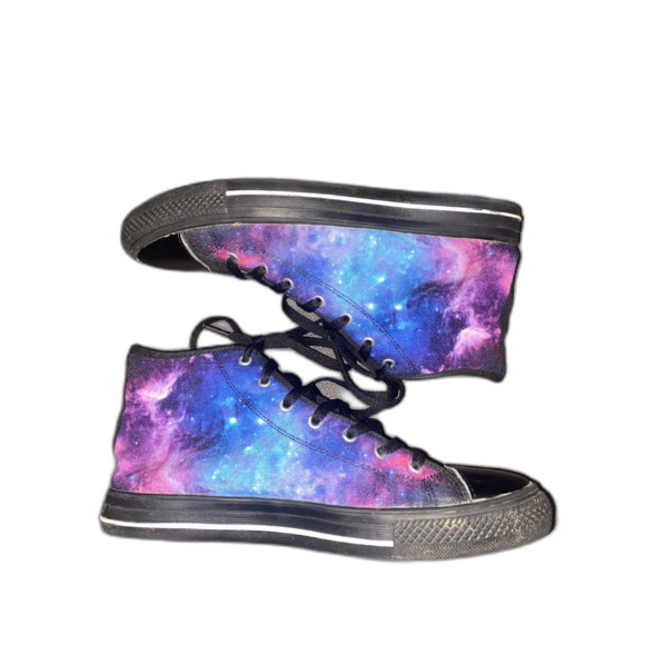 Woman's Galaxy Print High Top Shoes - Picture 3 of 5